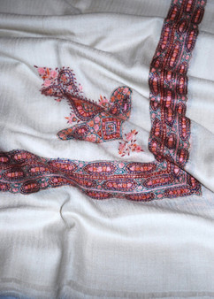 Pashmina Hand Embroidered "Sozni" Needlework Arab Scarf Shemagh Shawl, Multicolor #PRM-106