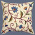 Crewel "Aari" Embroidered Throw Pillow Cushion Cover "Jacobean" Cream, Multicolor #CW320