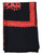 Kashmir Wool Shawl Scarf Black, Coral Embroidery #WS-144