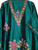Silk Embroidered Kaftan Caftan Green, Multicolor #SKF-006