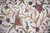 Crewel Embroidered Custom Made Fabric "Tree of Life" Off-White, Multicolor #3341