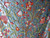 Crewel Velvet Embroidered Fabric "Tree of Life" Teal, Multicolor #CV201