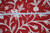Cotton Crewel Embroidered Fabric "Tree of Life", White on Red #DDR032