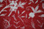 Cotton Crewel Embroidered Fabric "Tree of Life", White on Red #DDR032