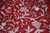 Cotton Crewel Embroidered Fabric "Tree of Life", White on Red #DDR032