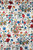 Vintage Kashmir Crewel Embroidered Fabric Garden, Multicolor #FLR005