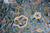 Crewel Velvet Embroidered Fabric "Watlab" Teal, Multicolor #CV308