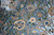 Crewel Velvet Embroidered Fabric "Watlab" Teal, Multicolor #CV308