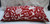 Ethnic "Aari" Embroidered Crewel Lumbar Cushion Cover Pillow Sham, White on Red #CW703