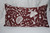 Kashmiri Crewel Embroidered Cushion Cover Throw Pillow Sham "Tree of Life", White on Burgundy #CW702