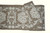 Crewel Embroidered Bed Runner Linen Table Runner, White on Beige #CWR16620