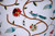 Cotton Crewel Embroidered Fabric "Birds" Grey, Multicolor #BRD302