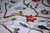 Cotton Crewel Embroidered Fabric "Birds" Grey, Multicolor #BRD302