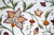 Made to Order Custom Crewel Embroidered Fabric Off-White, Multicolor #3368