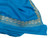 Crewel Sozni "Tilla" Woolen Shawl Turquoise, Silver Embroidery #WS-905