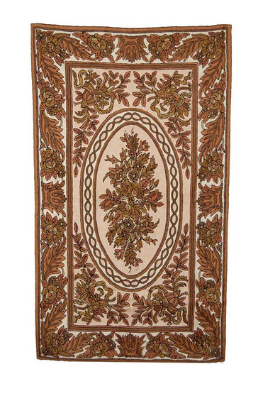 Kashmir Wool Tapestry Area Rug, Multicolor 3x5 feet #CWR15106