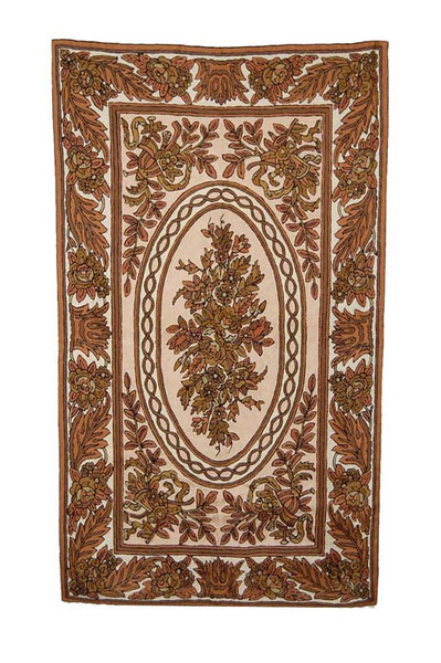 Crewel Embroidery Tapestry Rug Wall Hanging Area Rug, Multicolor 3x5 feet #CWR15106