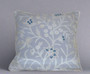 Cotton Crewel Embroidered Pillow Cushion Cover Grey, Tone-Tone Emb. #CW322