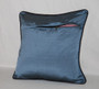Crewel Ethnic Embroidered Velvet Cushion Throw Pillow "Maple" Teal, Multicolor #CW512