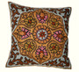 Kashmiri Ethnic Embroidered Crewel Wool Throw Pillow Cushion Cover, Multicolor #CW1006