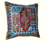 Crewel "Aari" Embroidered Silk Pillowcase Cushion Cover, Multicolor #CW2014