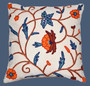 Cotton Crewel Embroidered Pillow Cushion Cover, Multicolor #CW208