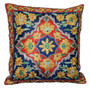 Crewel Ethnic "Aari" Embroidered Silk Throw Pillow Cushion Cover, Multicolor #CW2011
