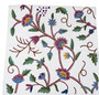 Crewel Embroidered Cotton Cushion Throw Pillow "Grapevine", Multicolor #CW201