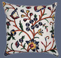 Ethnic Kashmiri Embroidered Crewel Pillow Cushion Cover "Tree of Life", Multicolor #CW-401