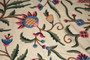 Cotton Crewel Embroidered Bedspread Beige, Multicolor #FLR1337