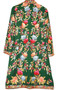 Ethnic Kashmiri Embroidered Woolen Coat Long Jacket Green, Multicolor #AO-174