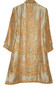 Kashmiri Ethnic "Aari" Embroidered Silk Coat Long Jacket Gold, Multicolor #AO-321