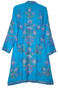 Crewel "Aari" Embroidered Woolen Coat Blue, Purple #AO-172