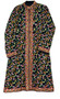 Crewel "Aari" Embroidered Woolen Coat Black, Multicolor #AO-1622
