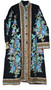 Ethnic Kashmiri Embroidered Woolen Coat Black, Multicolor #AO-1629