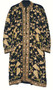 Kashmiri "Aari" Embroidered Woolen Coat Long Jacket Black, Multicolor #AO-161