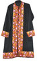 Kashmiri "Aari" Embroidered Woolen Coat Long Jacket Black, Multicolor #BD-122
