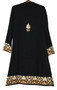 Kashmiri Hand Embroidered Woolen Coat Long Jacket Black, Multicolor #BD-120