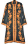 Crewel Ethnic Embroidered Kashmiri Woolen Coat Black, Multicolor #AO-160