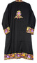 Kashmiri Ethnic Embroidered Woolen Coat Long Jacket Black, Multicolor #BD-114