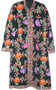 Crewel "Aari" Embroidered Woolen Coat Black, Multicolor #AO-142