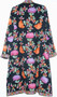 Crewel "Aari" Embroidered Woolen Coat Black, Multicolor #AO-142