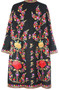 Kashmiri Ethnic Embroidered Woolen Coat Black, Multicolor #AO-140