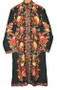 Crewel Hand Embroidered Woolen Coat Black, Multicolor #AO-133