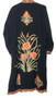 Kashmiri Ethnic Embroidered Woolen Coat Black, Multicolor #AO-1212