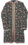 Ethnic "Aari" Embroidered Kashmiri Woolen Coat Black, Multicolor #AO-1271