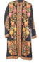 Crewel "Aari" Embroidered Woolen Coat Black, Multicolor #AO-124