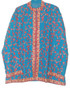 Kashmiri Ethnic Embroidered Woolen Jacket Blue, Multicolor #AO-022