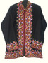 Kashmiri Hand Embroidered Woolen Jacket Black, Multicolor #BD-006