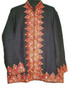 Crewel "Aari" Embroidered Woolen Jacket Black, Multicolor #BD-001